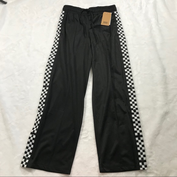 NWT VANS checkerboard track pant black white side - Picture 3 of 8